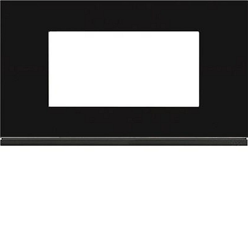 Plaque gallery 4 modules entraxe 57mm matiere midnight glass