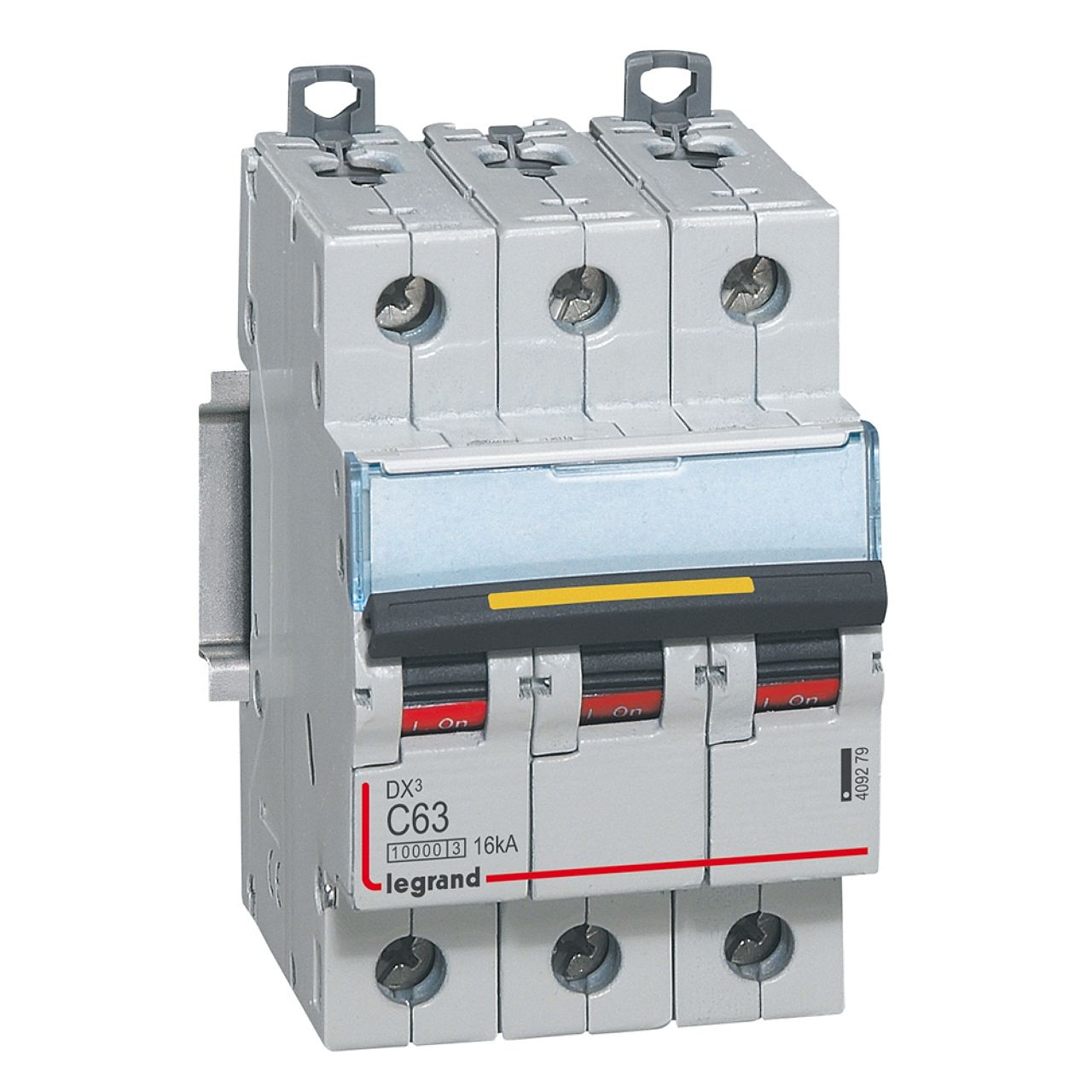 Disj. DX³ 1000kA 16kA arrivée haute/départ bas à vis 63A -courbe C -3 modules