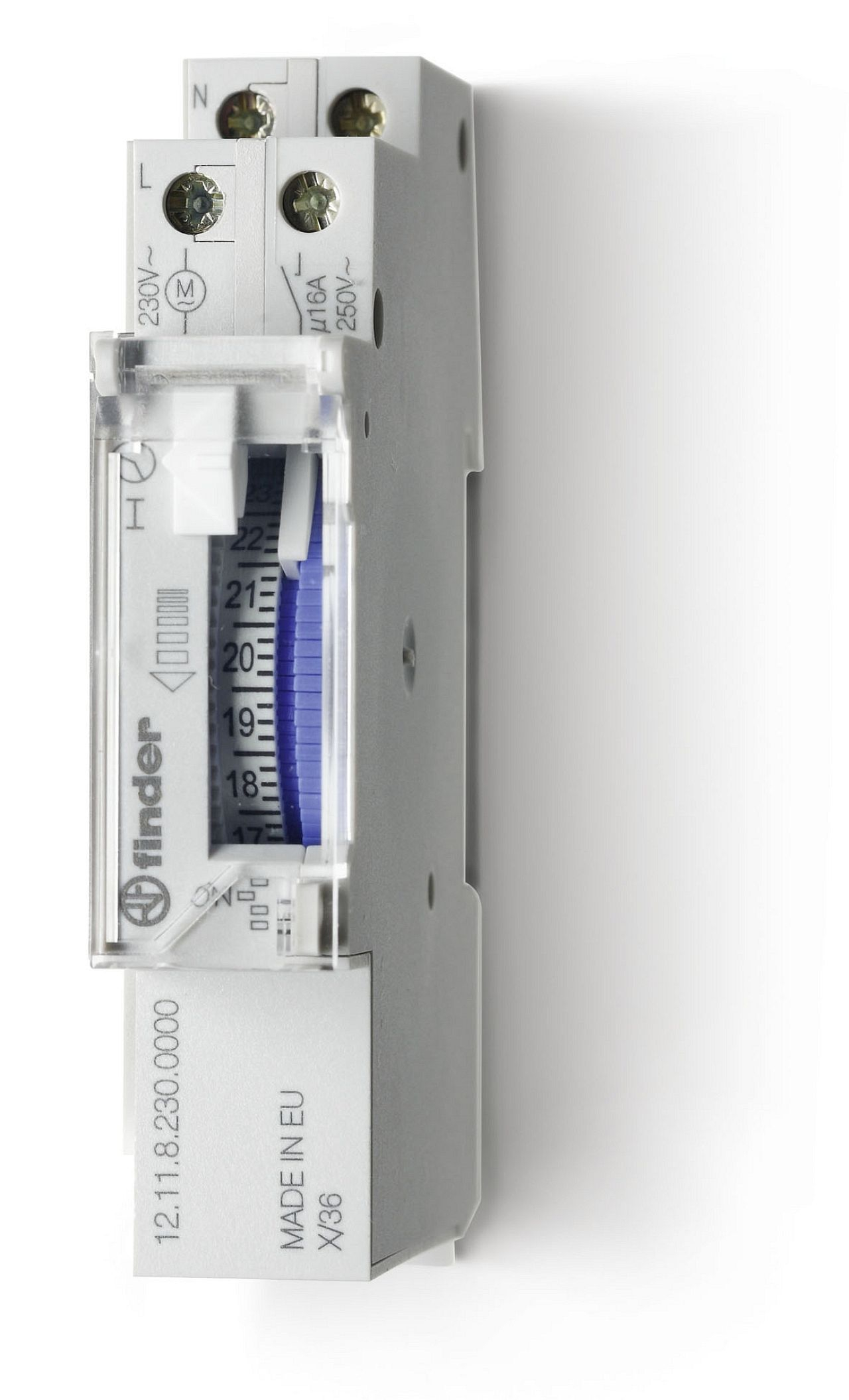 Horloge journalière mécanique 1NO 16A 230V AC, avec réserve de marche