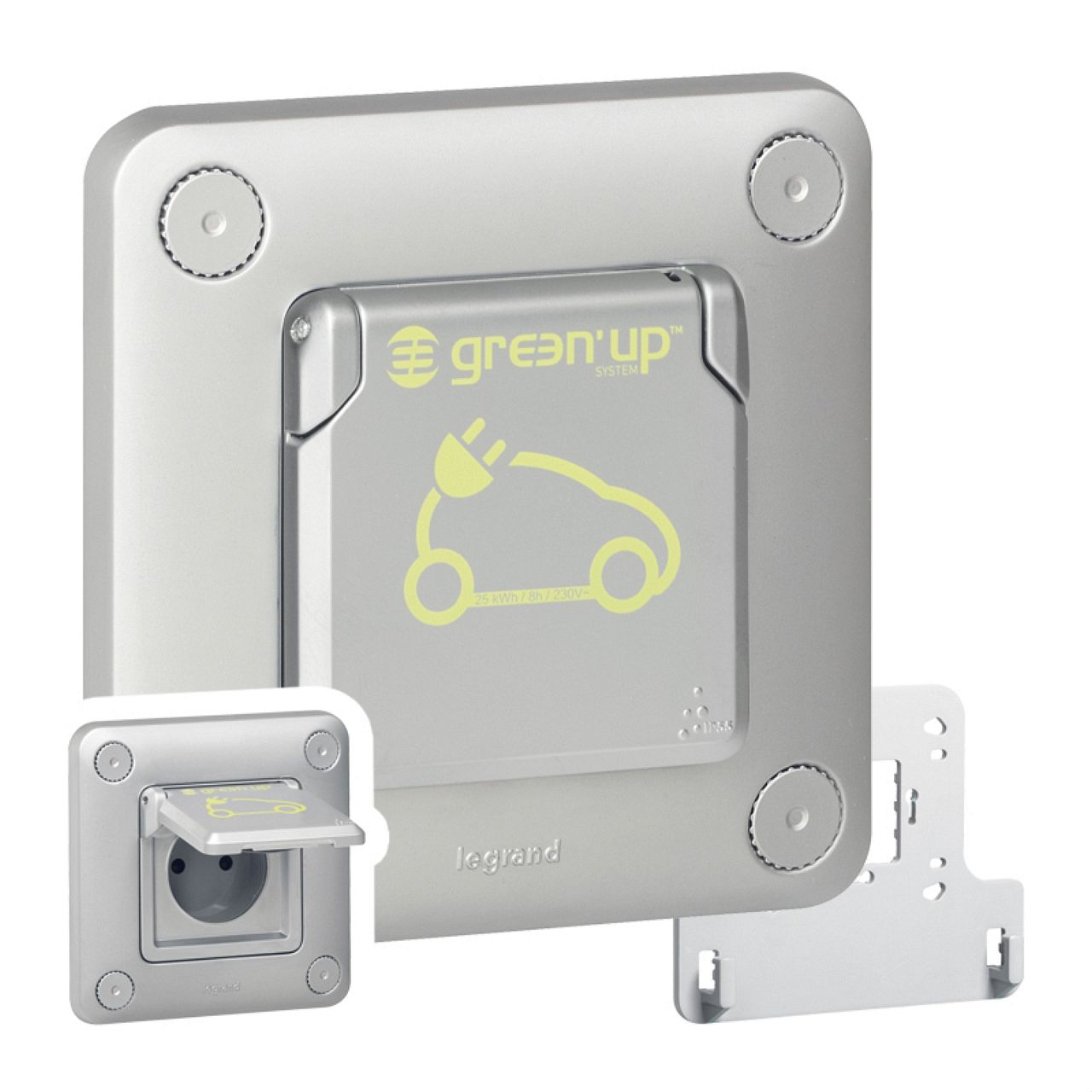 Prise Green'up Access - 3,2 kVA - Mode 2 - IP55 - IK10 - fixation encastré