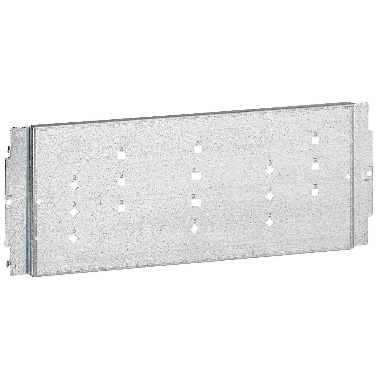 Platine pour 1 DPX250 fixe avec/sans différentiel - position horiz dans XL³400