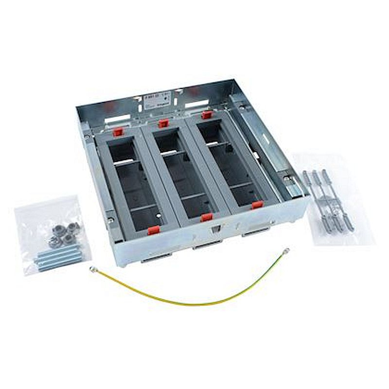 Kit support haut réglable boîte sol affleurante prises horiz 3 paniers de 8 mod