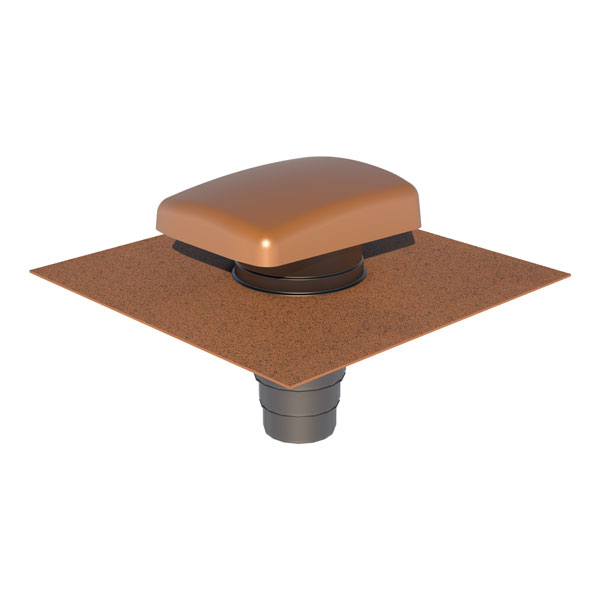 Sortie de toiture ocre avec multidiam - Ubiflu 2 UBBINK - 15380302 