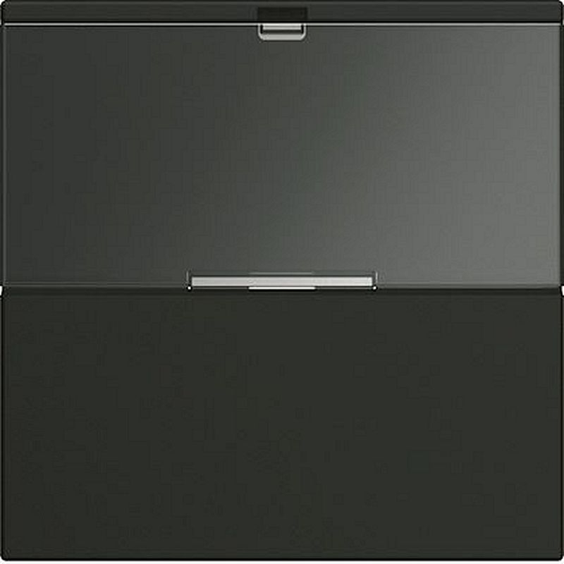 Enjoliveur interrupteur gallery avec porte-étiquette 2 modules night