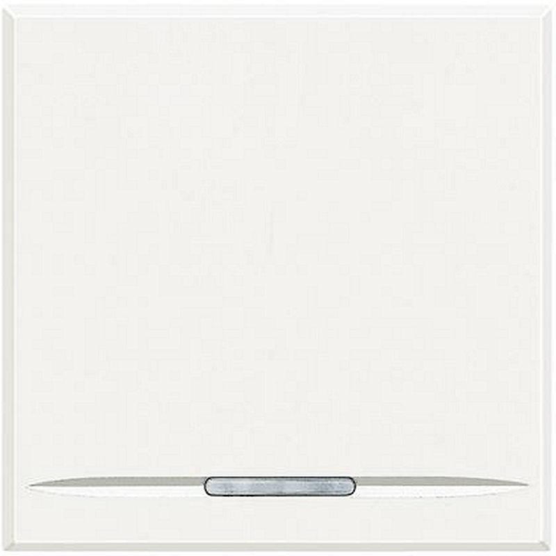 Manette Axolute neutre type poussoir 2 modules - White