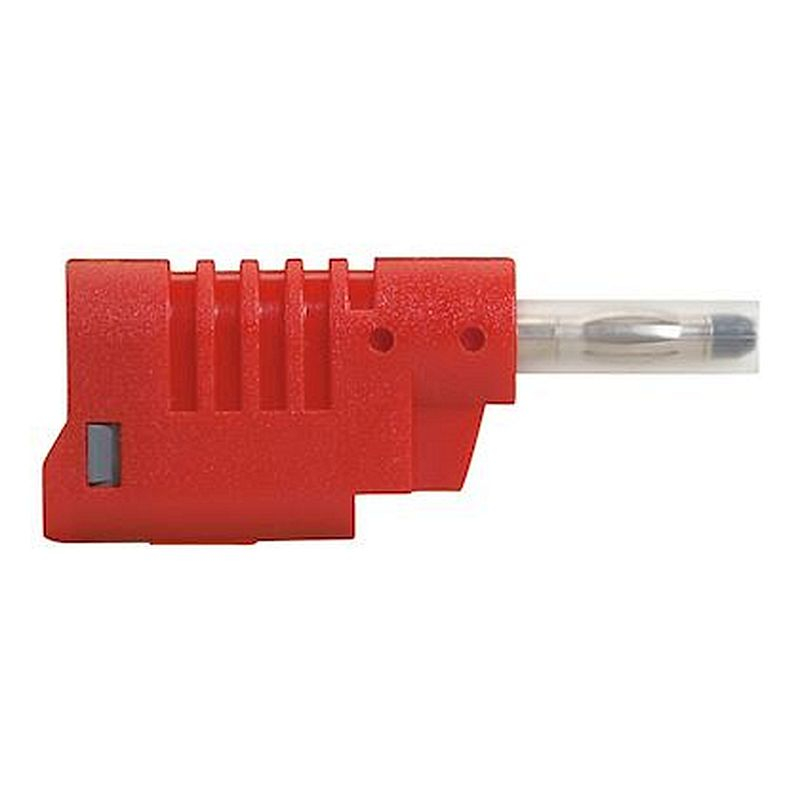 Fiche banane D=4mm 16A 33V~ ou 70V= embout isolant fourreau rétractable - rouge