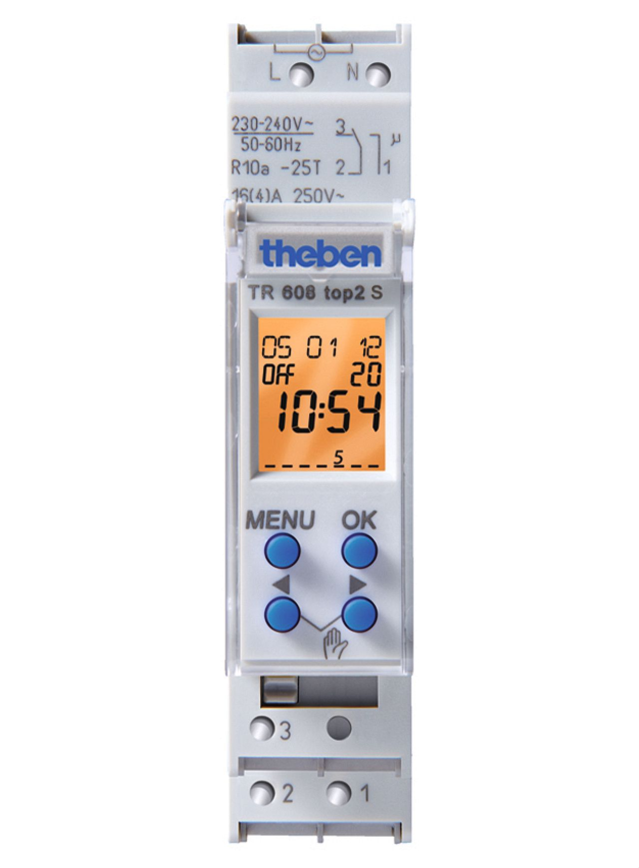 Interrupteur horaire digital 1 module 24h 7j 1 c  inv 56 pas de programmes