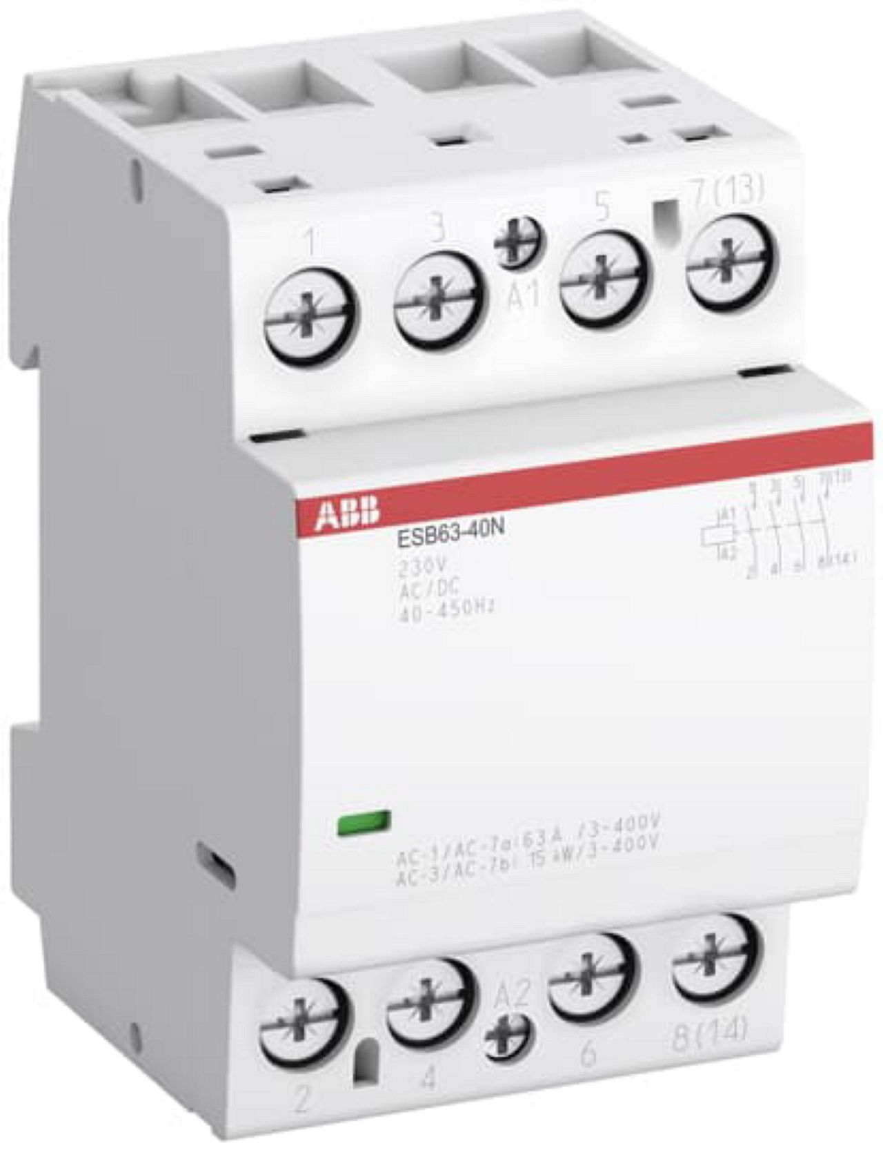 Contacteur modulaire ESBN 63A 2 No 230VAC/DC