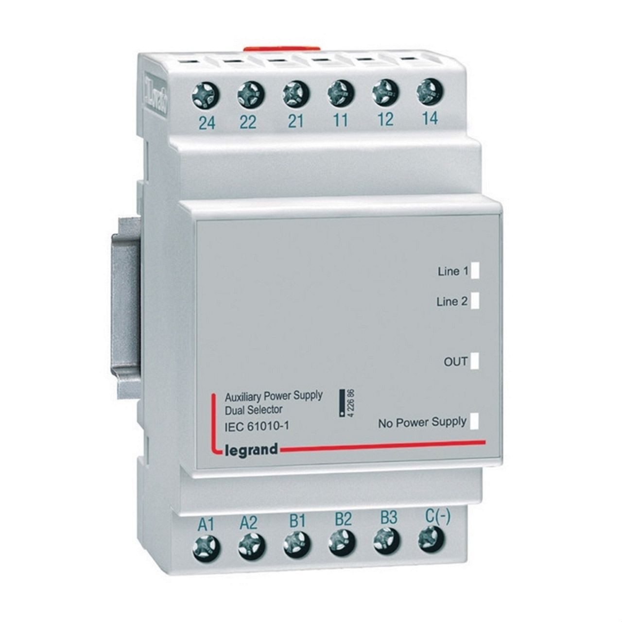 Sélecteur d'alimentation double modulaire pour boîtier d'automatisme - 4 modules