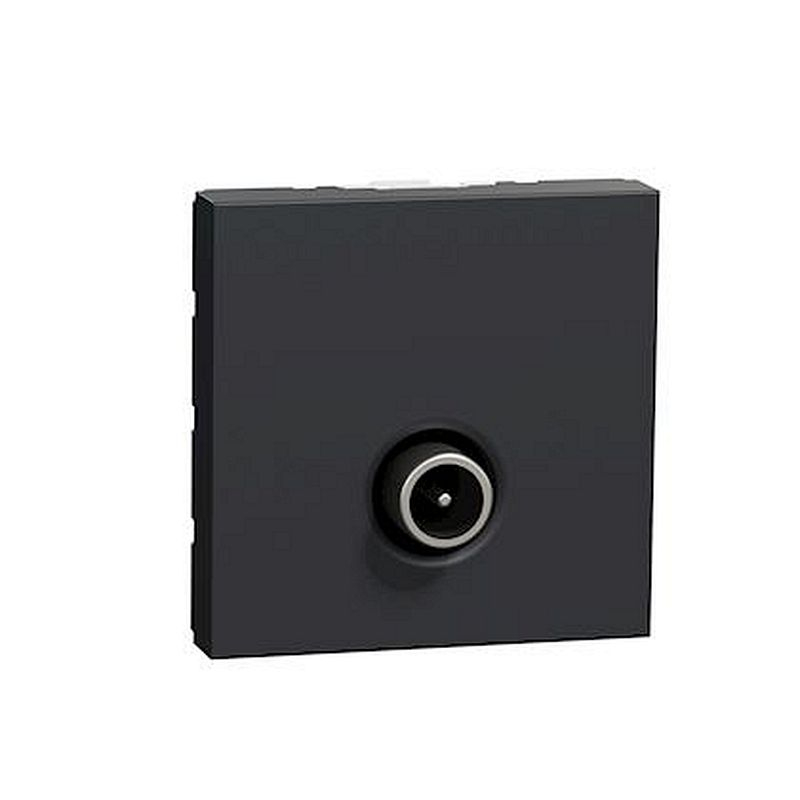 Unica - prise télévision - TV mâle - individuel - 2 mod - Anthracite - méca seul
