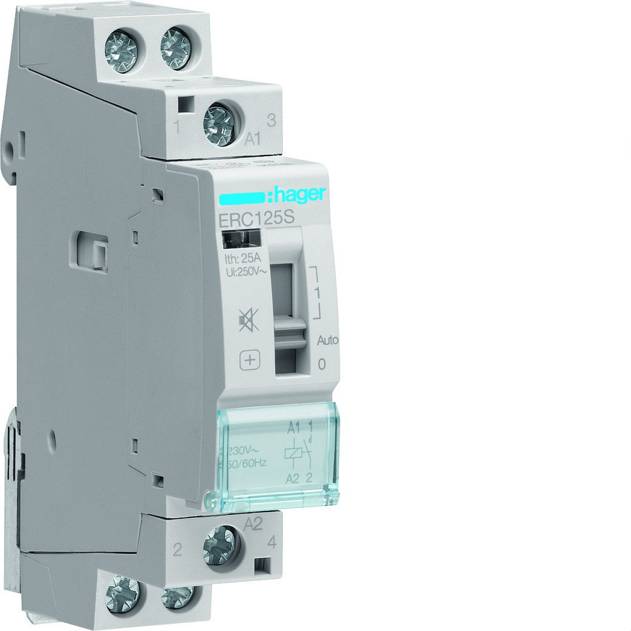 Contacteur silencieux à commande manuelle 25A, 1F, 230V