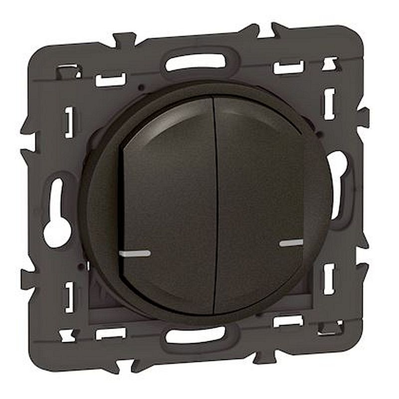 Cde double sans fils éclairage/prise Céliane with Netatmo sans plaque graphite
