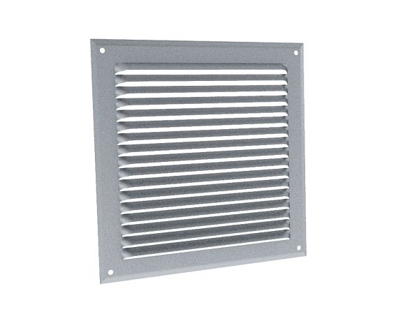 Grilles à auvents en aluminium anodisé - GA AN 250 x 250 - 6607 ANJOS - 6607 