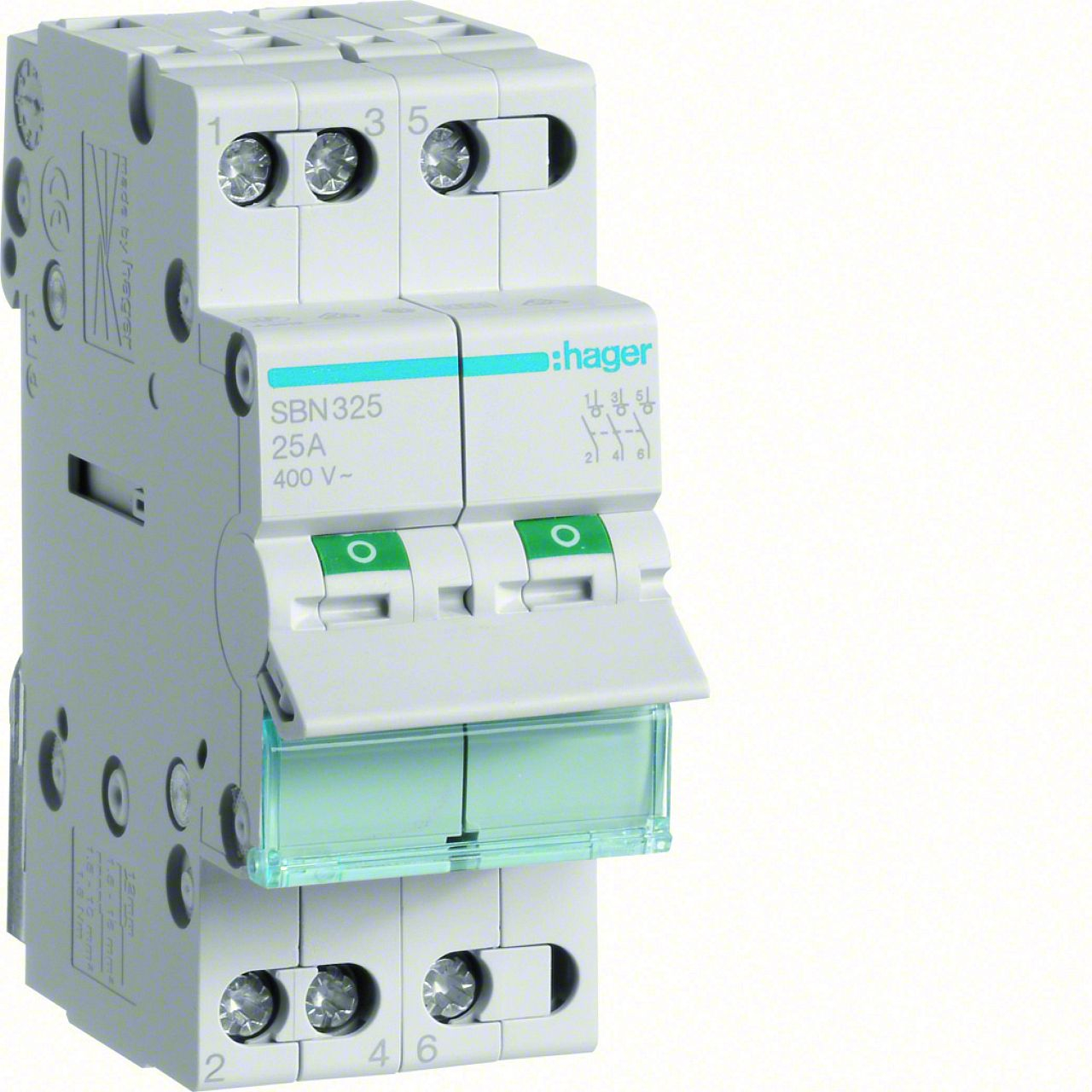 Interrupteur modulaire 3 pôles 25A