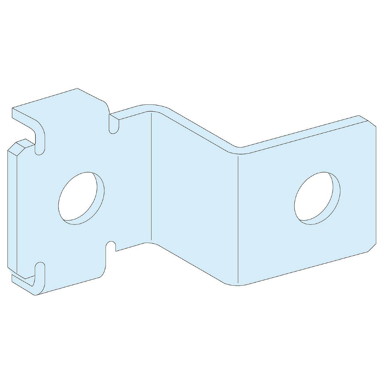 PrismaSeT G Active - Patte de fixation rail - H=80mm - lot de 2
