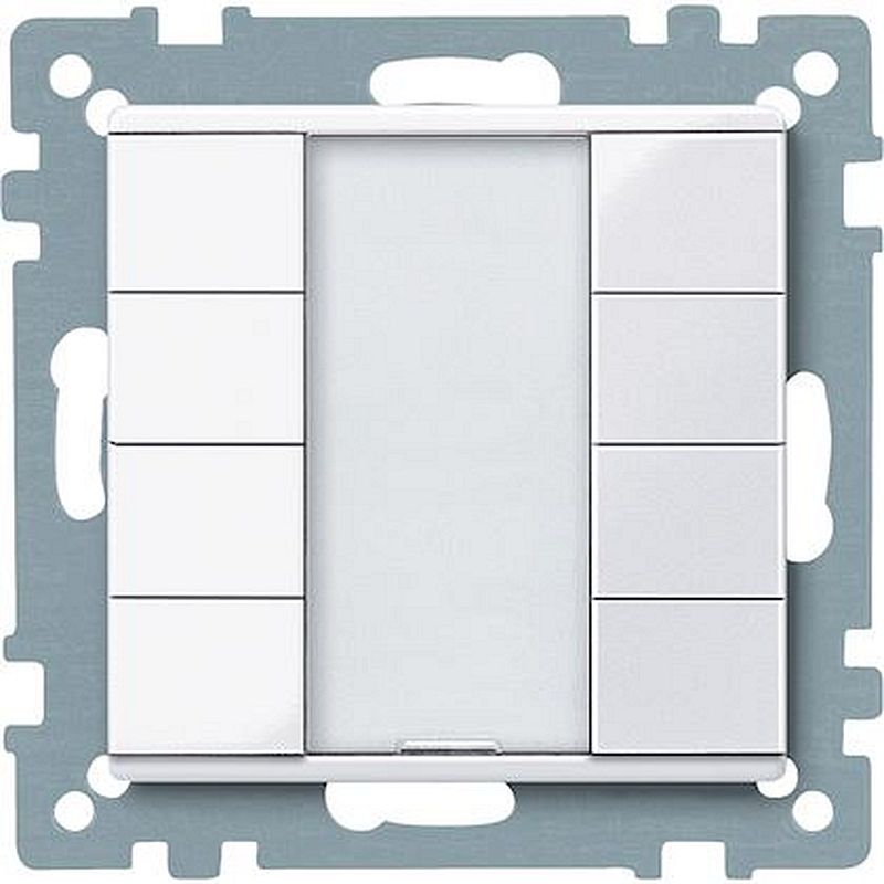 KNX M-Plan - commande multifonction - 8 BP - antimicrobien brillant