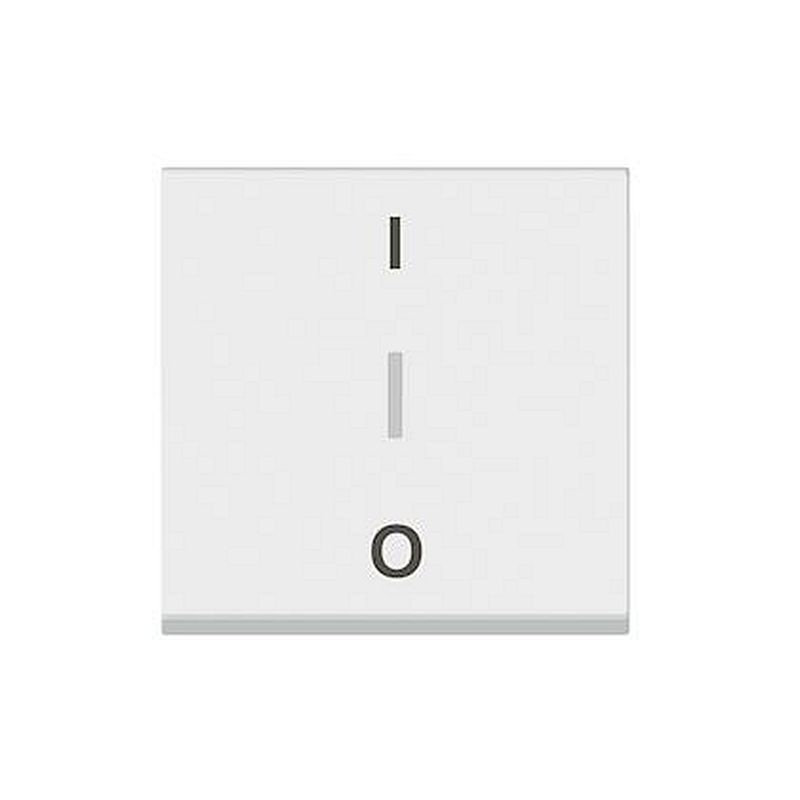 Interrupteur bipolaire + borne repiquage neutre 10AX 250V~ Mosaic 2 mod - blanc