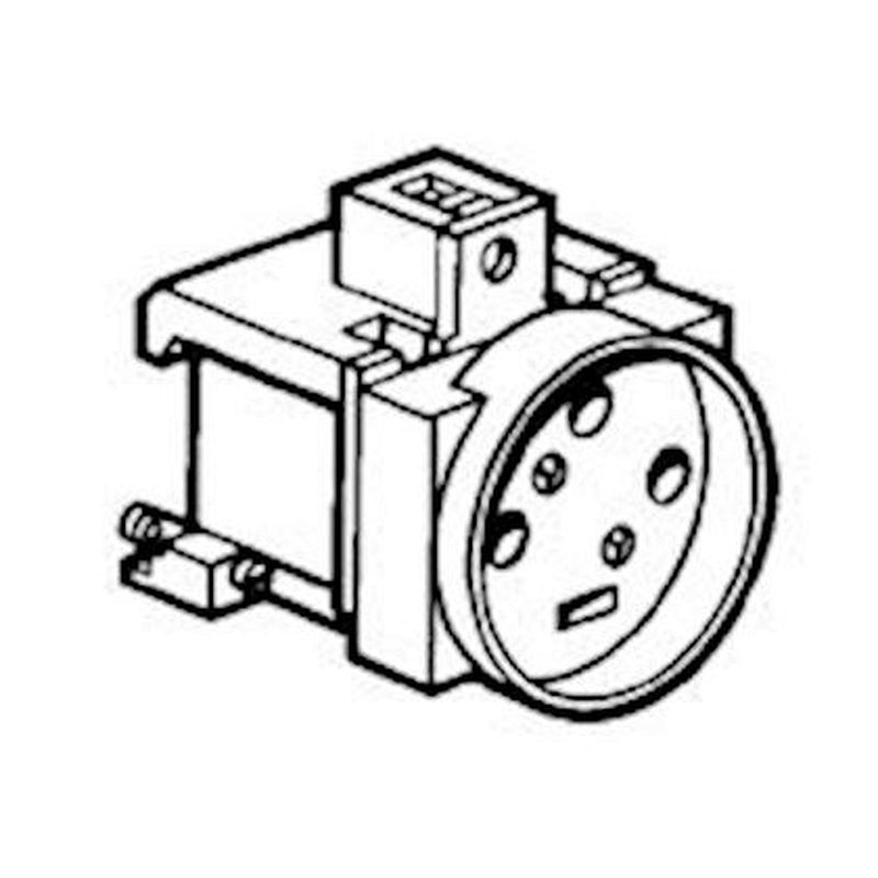 Prise de courant modulaire 20A 400V~ - 3P+T à éclips - 3,5 modules