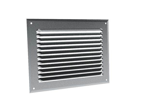 Grilles à auvents en aluminium brut - GA AL 140 x 50 GAM - 6840 ANJOS - 6840 