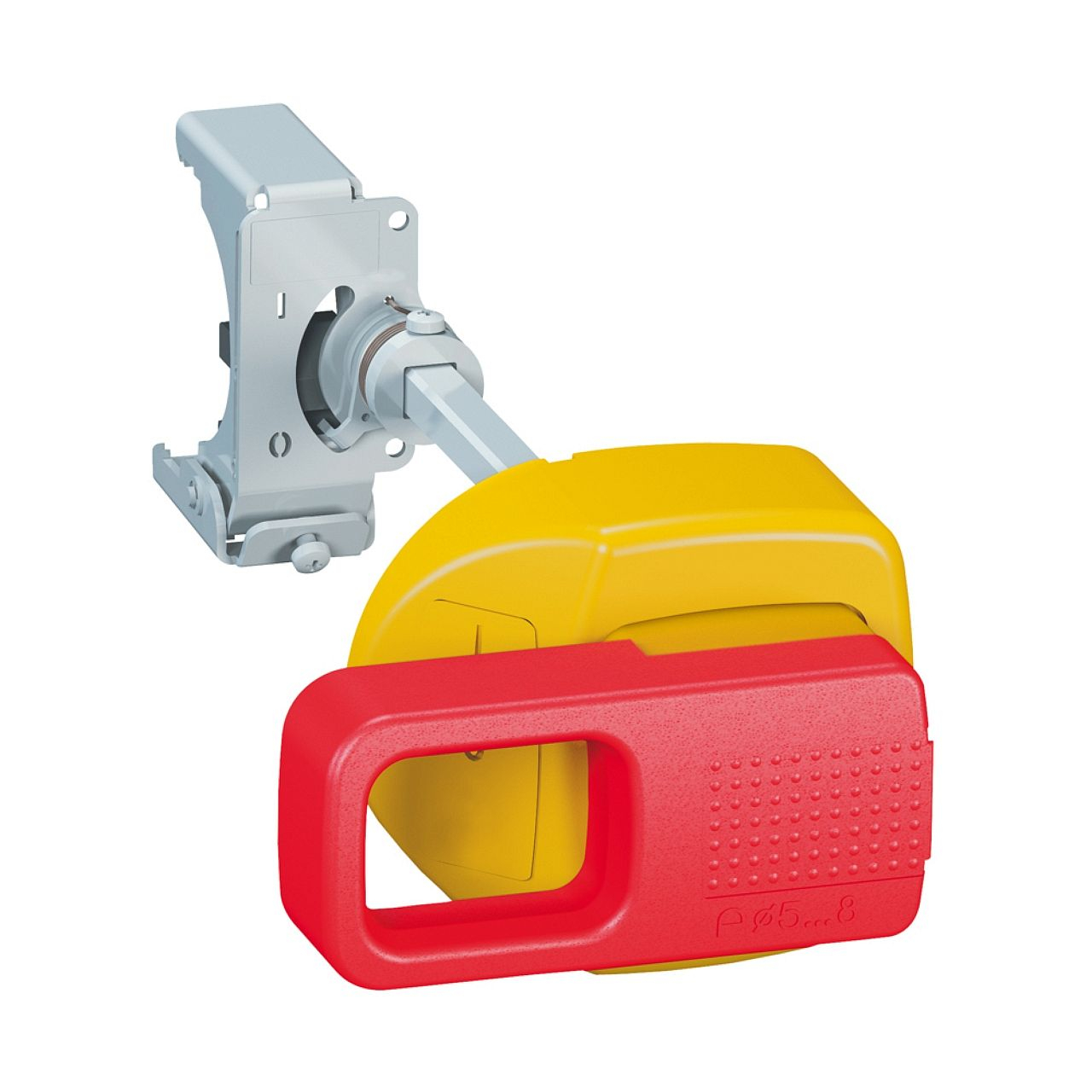 Commande rotative déportée DX³ avec poignée jaune et rouge