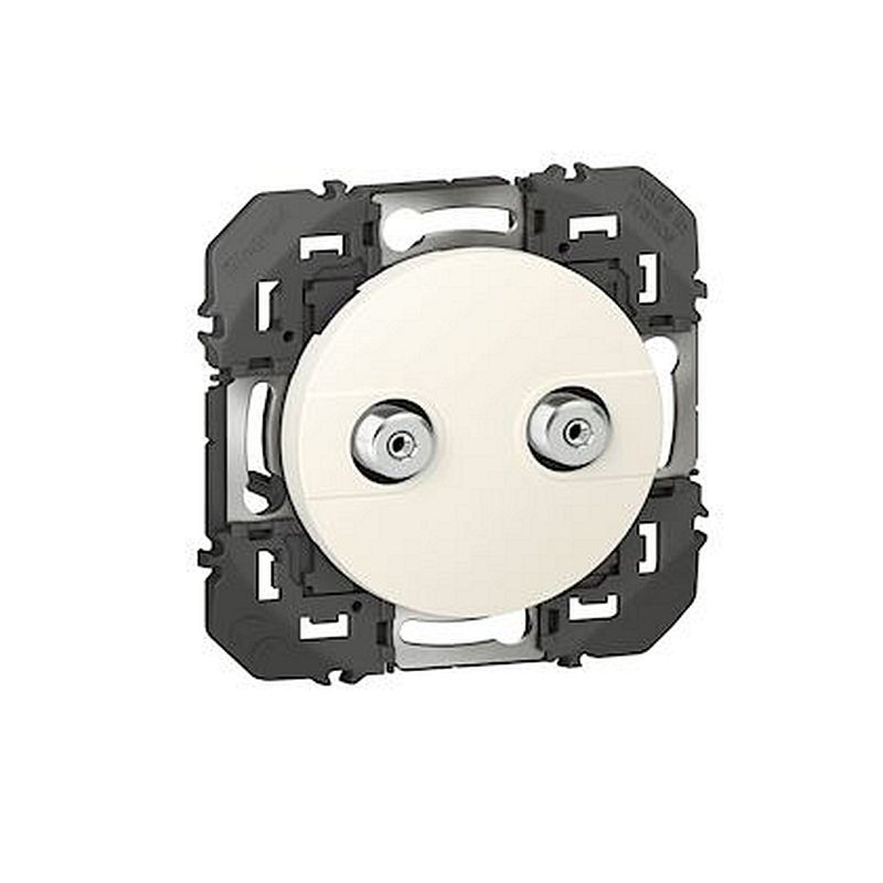 Prise réseau câblé AFORM typeF dooxie à étoile blindée finition blanc