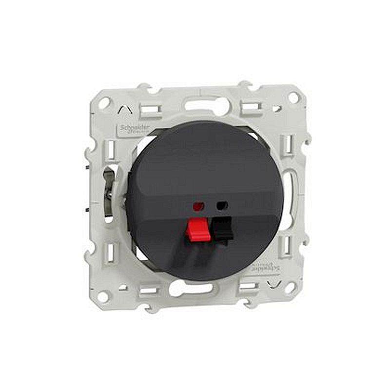 Odace prise haut parleur 1 sortie Anthracite