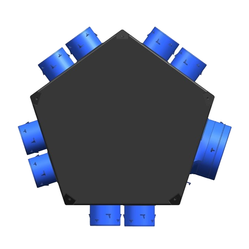 Plenum insufflation universel isolé 8xD80 + 1xD125 - 890031 S&P UNELVENT - 890031 