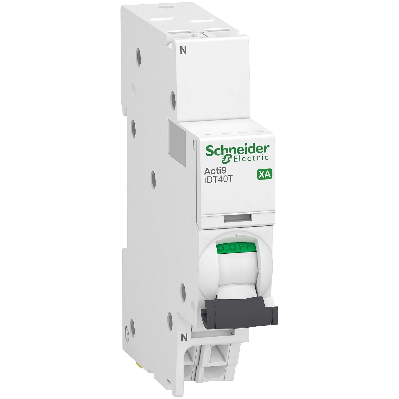 Acti9 iDT40 XA - disjoncteur modulaire bornes auto - 1P+N - 10A - C - 4500A/6 kA