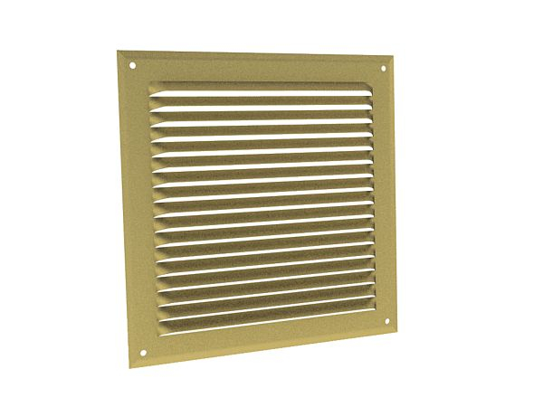 Grilles à auvents en aluminium prélaqué doré - GA DO 165 x 165 - 8004 ANJOS - 8004 