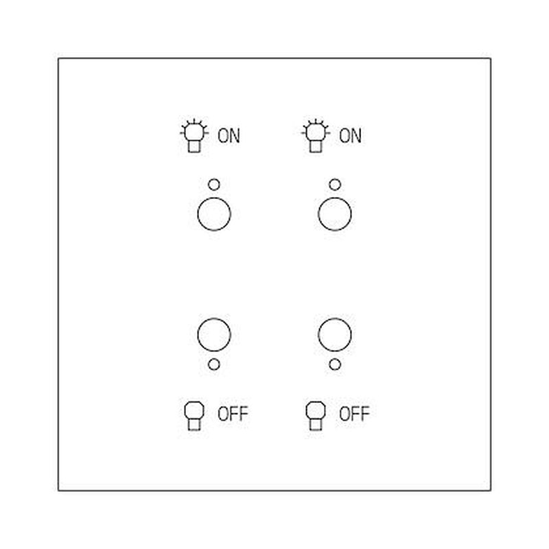 Commande double lumière Art d'Arnould Epure MyHOME_Up - acier satin