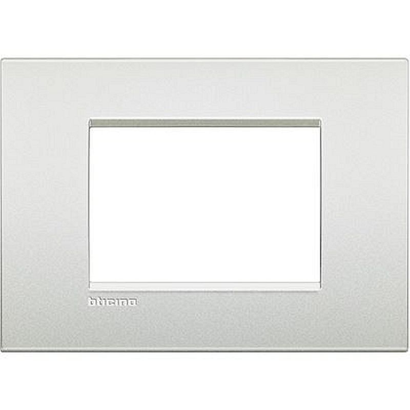 Plaque Livinglight Air Neutre 3 modules - Perle blanche