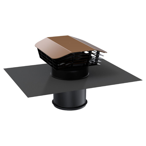 Chapeau de toiture tuile D125 - CT2P - 872010 S&P UNELVENT - 872010 