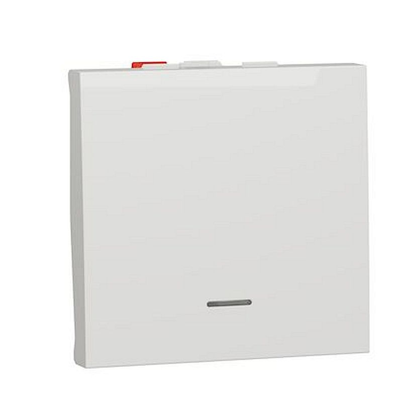 Unica - va-et-vient lum témoin - 10A - connex rapide - 2 mod - Blanc - méca seul