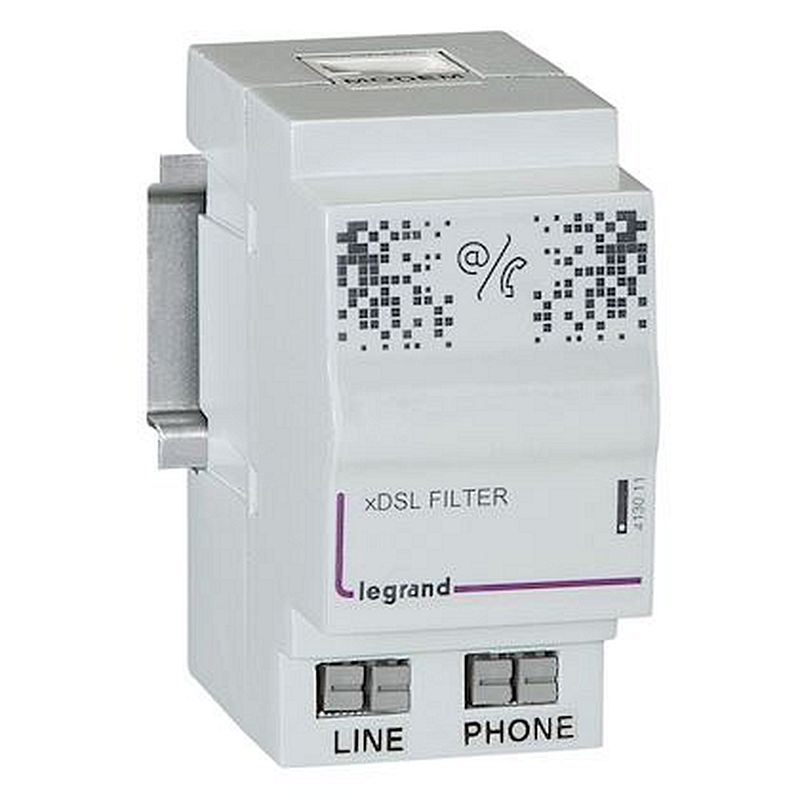 Filtre maître pour téléphone et internet dans coffret Optimum - 2 modules DIN