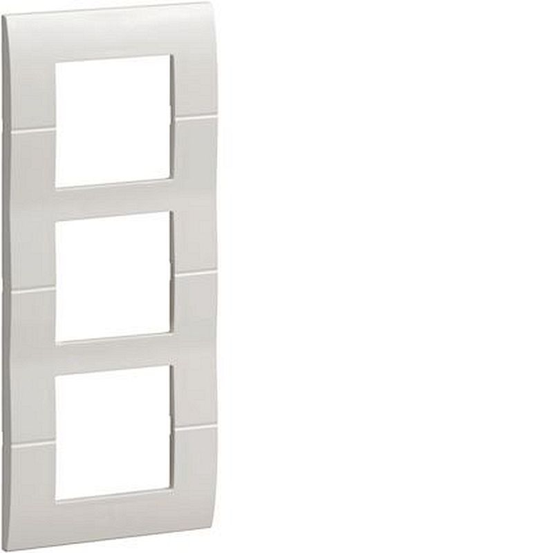 Systo plaque triple verticale entraxe 57 3x2 modules Blanc