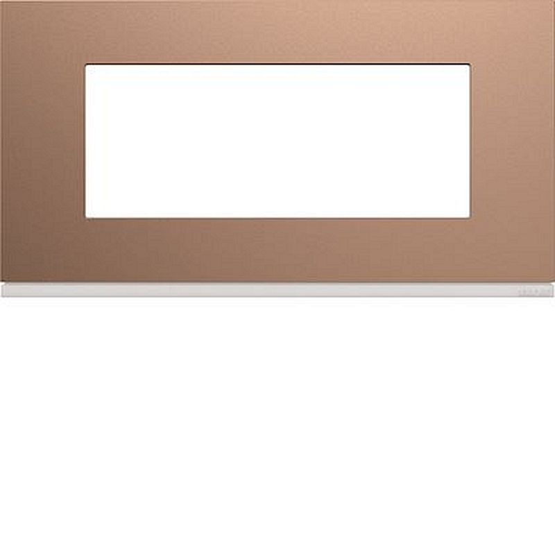 Plaque gallery plastique peint 5 modules entraxe 71mm rosé