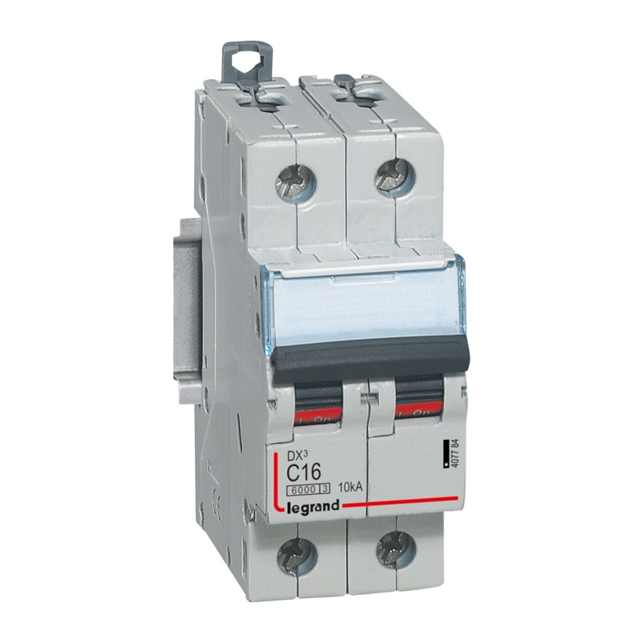 Disjoncteur DX³6000 10kA arrivée haute/départ bas vis 2P 16A courbe C - 2 mod