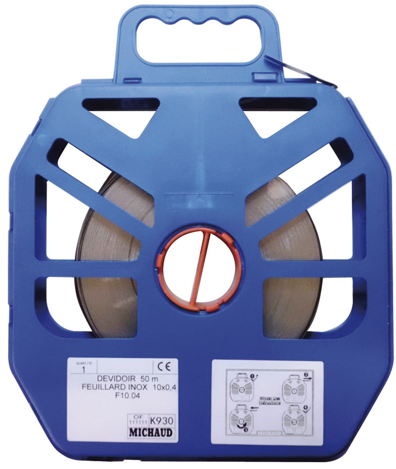 Dévidoir 50 m feuillard inox 10x0,4