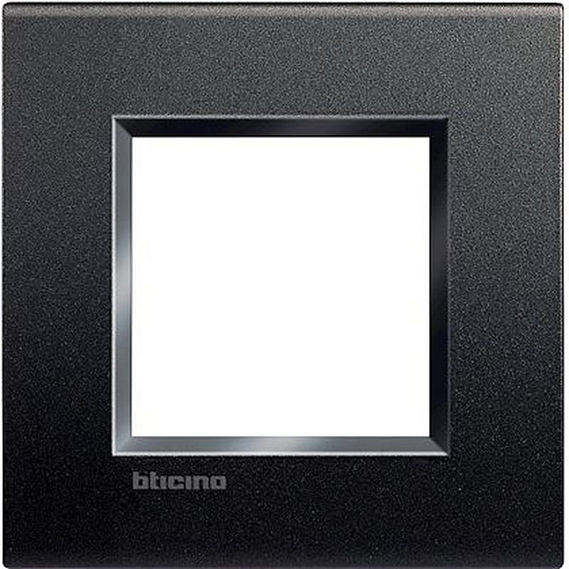 Plaque Livinglight Neutre 2 modules - Anthracite