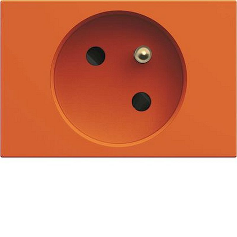 Prise de courant speciale goulotte gallery 2P+T 16A orange