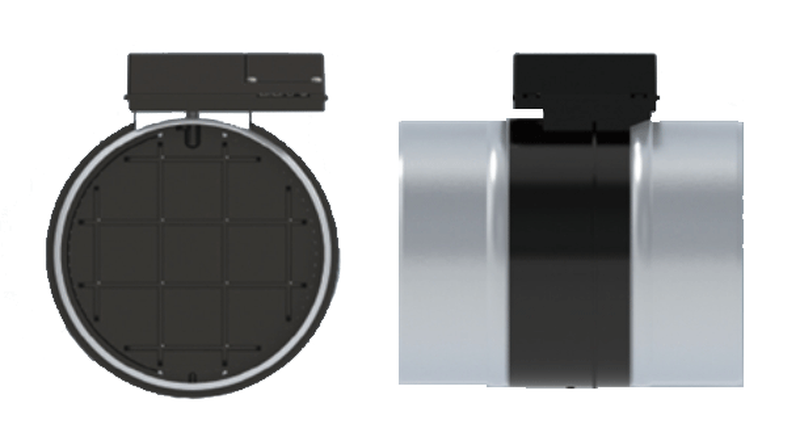 Registre motorisé diam 100 12/24V fermé sous tension - RMVT - RMVT100-12-24F ECONONAME - RMVT100-12-24F 