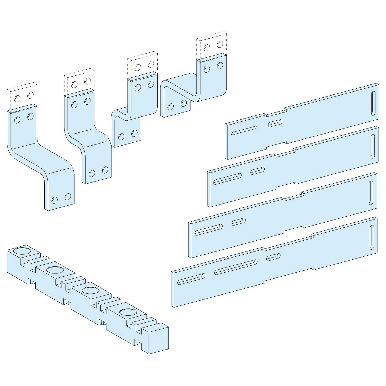 PrismaSeT P Active - Liaison aval JdB.V - NS800/1250 - vertical - fixe - 3P
