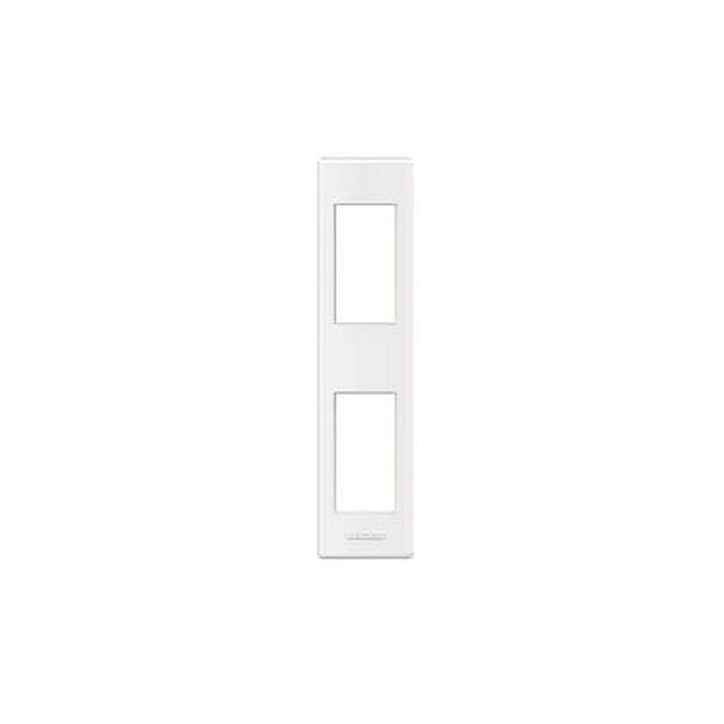 Plaque avec support Livinglight pour profilés ou saillie - Blanc - 2 modules