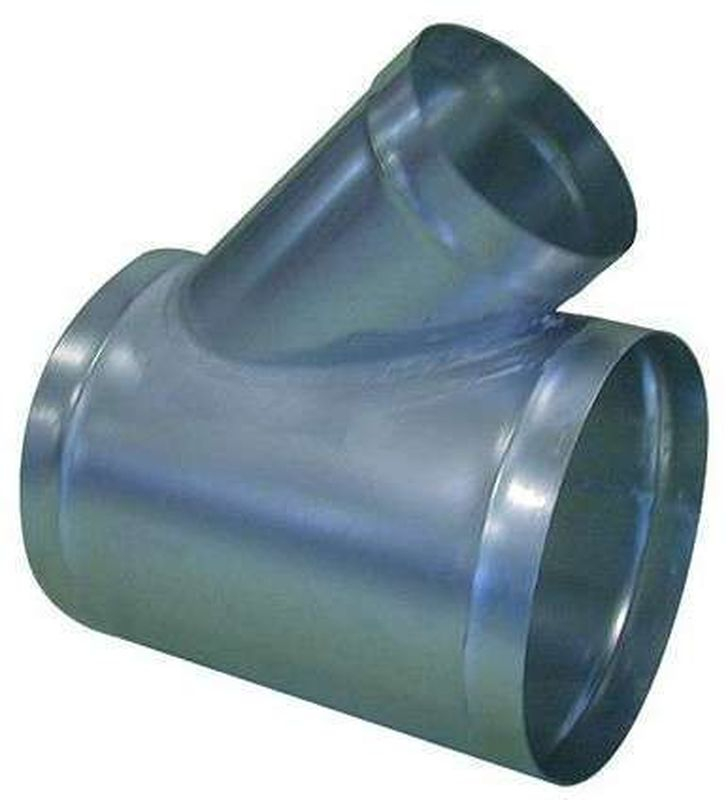 Té 45 degrés oblique galva diam 200/160 - TE 200/160/45 - 864780 S&P UNELVENT - 864780 