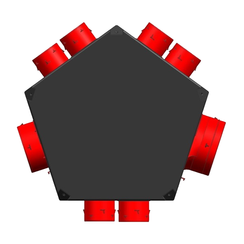 Plenum extraction universel isolé 1xD125 + 6xD80 - 890030 S&P UNELVENT - 890030 