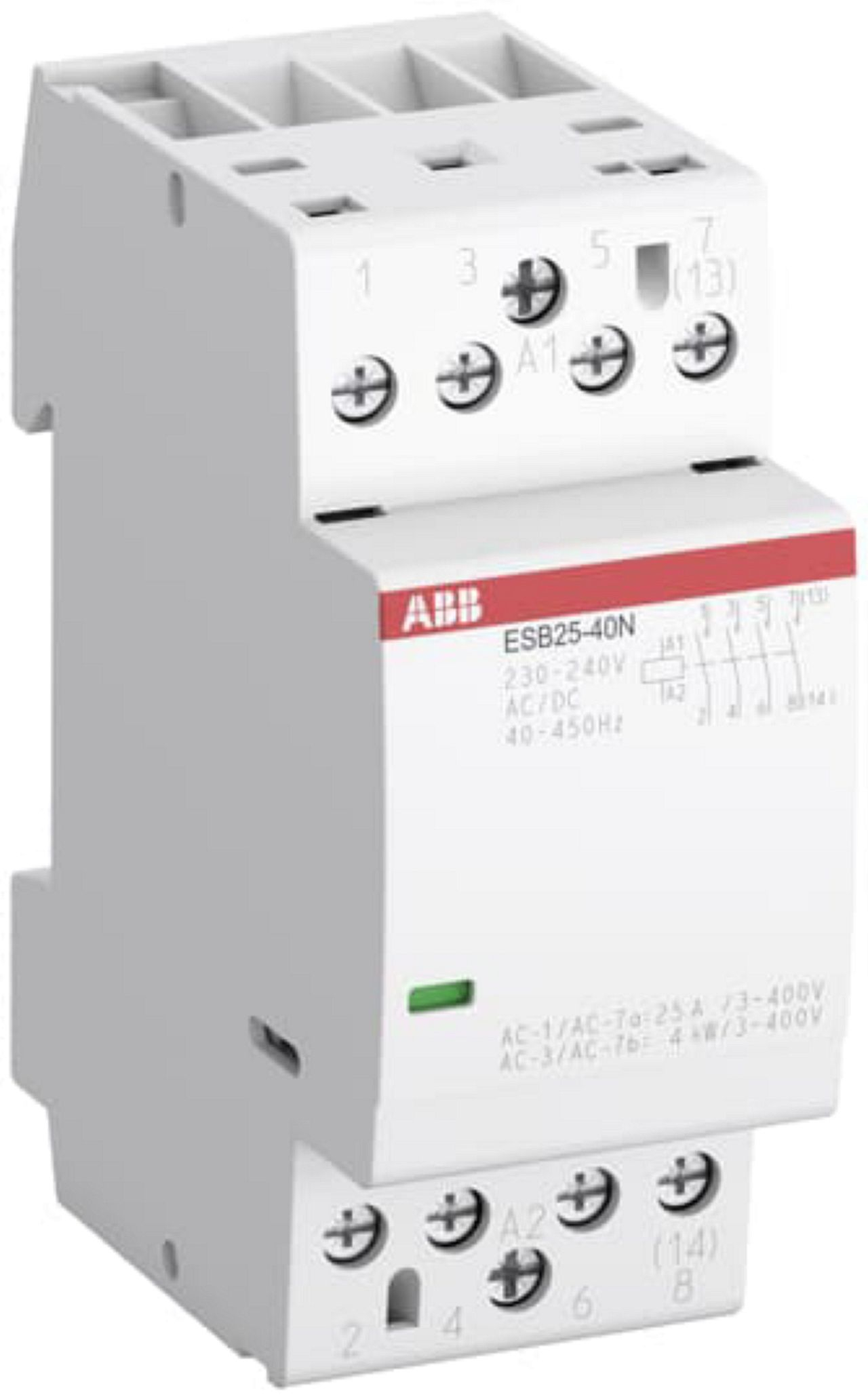 Contacteur modulaire ESBN 25A 4No 230-240VAC/DC