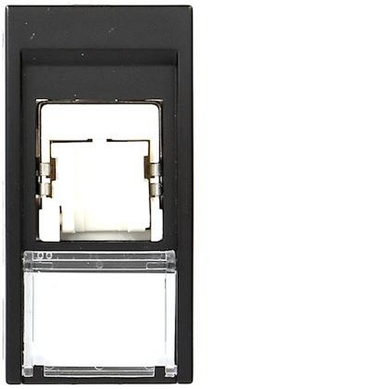 Systo prise RJ45 catégorie 6 FTP pour Grade 2 1 module Noir