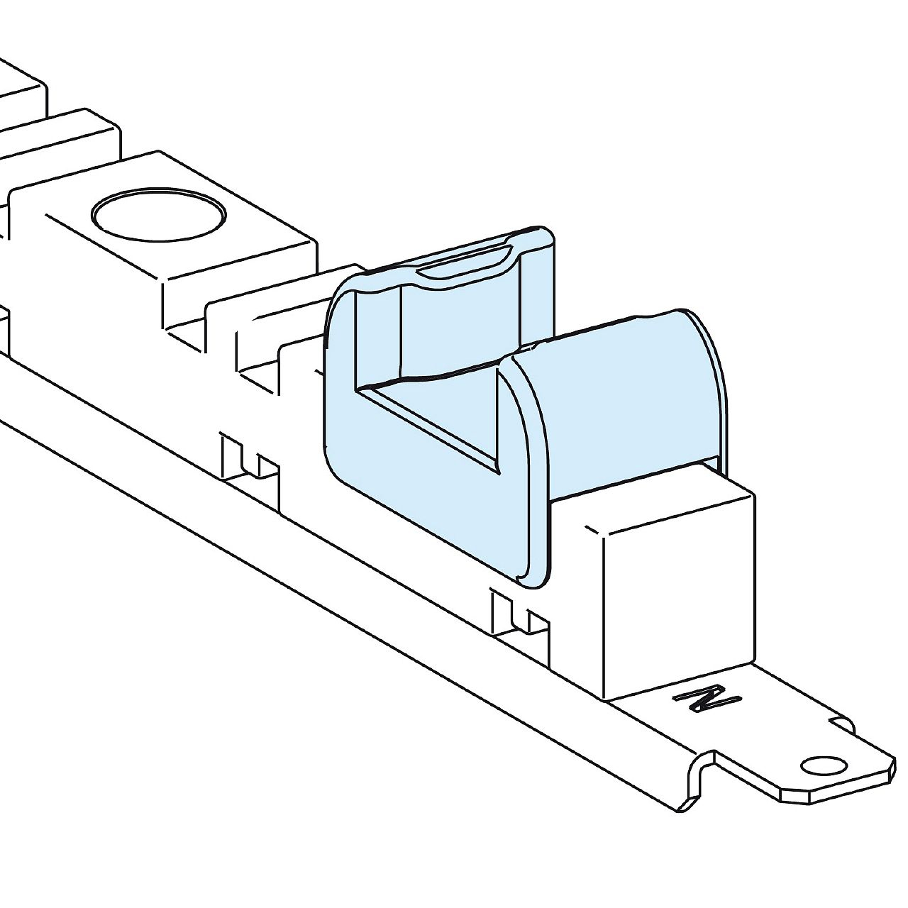 Linergy LGYE - Cale support inférieur JdB vertical < = 1600A - lot de 12