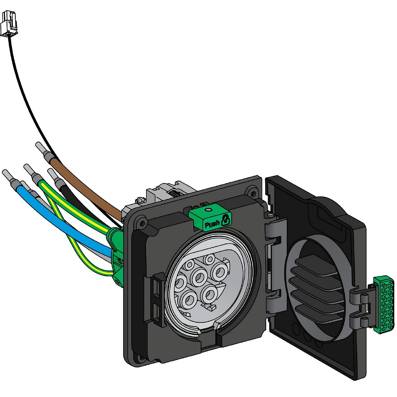 EVlink - Bloc prise t2s wallbox st d mono iec
