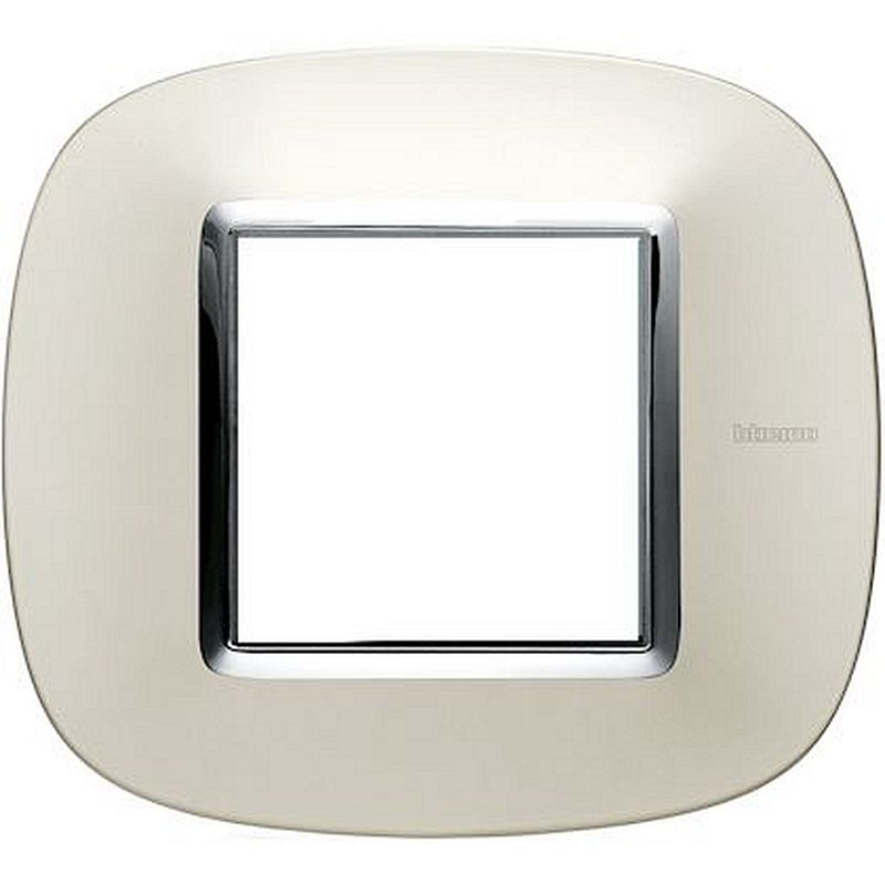 Plaque elliptique Axolute Métal galvanisé 2 modules - Argent satin